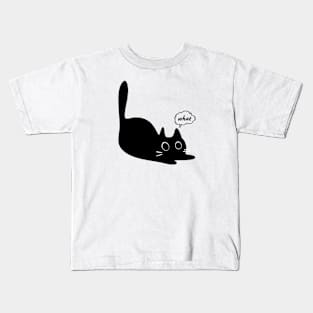 black cat says what Kids T-Shirt